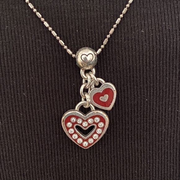 BRIGHTON Dangle Red Heart Charms Necklace - Picture 3 of 6